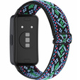 Pasek Nylonowy do Huawei Band 8 / Huawei Band 9 / Huawei Band 10, zielone akcenty