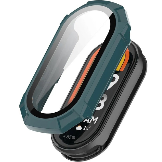 2w1 Etui + Szkło Hartowane do Xiaomi Smart Band 10 / 9 / 8, Zielone