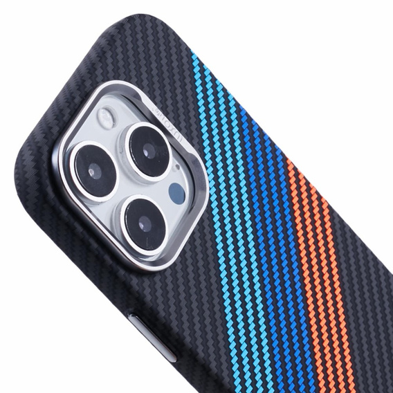 Etui do iPhone 16 Pro Max, Carbon Fiber MagSafe, granatowe