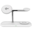 Ładowarka indukcyjna Qi2 3w1 15W do iPhone/ Apple Watch / Airpods / Galaxy / Galaxy Watch/ Galaxy Buds, biała
