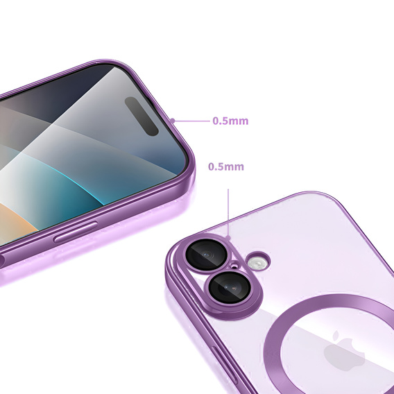 Etui do iPhone 17 Electro MagSafe – fioletowe