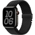 Pleciony Pasek Nylonowy z Klamrą do Apple Watch 1/2/3/4/5/6/7/8/9/10/11/SE 38/40/41/42mm – Czarny