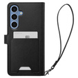Etui Spigen Wallet "S" do Samsung Galaxy S25+ Plus, Czarne + Szkło Hartowane 9H