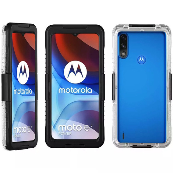 Etui Wodoodporne IP68 do Motorola Moto E7 Power / E7i Power, Czarne