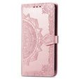 Etui z klapką do Xiaomi Redmi 12C, Mandala, różowe rose gold