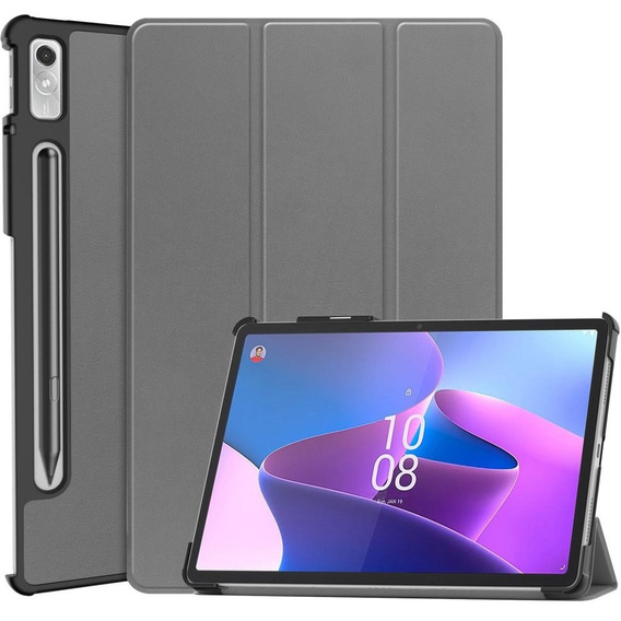 Etui do Lenovo Tab P11 Pro Gen 2 TB132FU TB132XU 11.2", Trójdzielne z miejscem na rysik, Szare