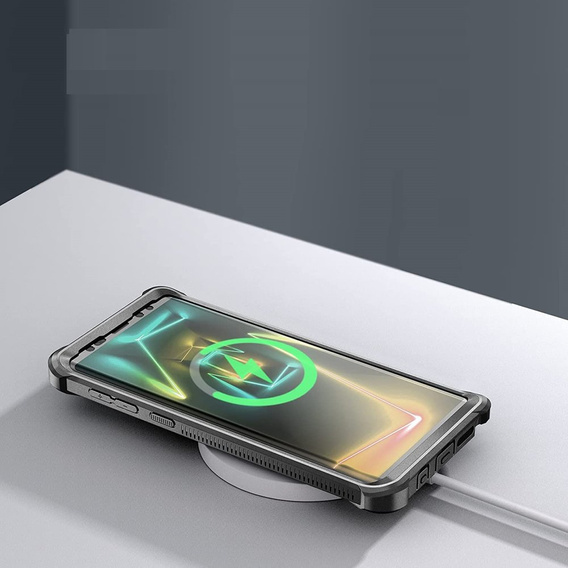 Etui pancerne do Samsung Galaxy Note 9, Dexnor Visor, przezroczyste czarne