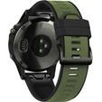 Pasek Silikonowy do Garmin Fenix 5X/6X/7X, Zielony / Czarny