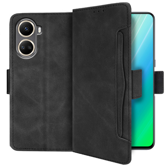 Etui z klapką do Huawei Nova 10 SE, Card Slot, czarne