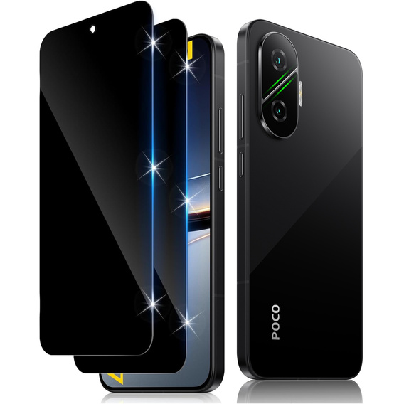 2x Szkło Prywatyzujące do Xiaomi Poco F7, ERBORD Anti-Spy Hartowane
