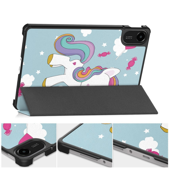 Etui z klapką i motywem jednorożca do Xiaomi Redmi Pad 2