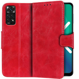 Skórzane Etui Wallet do Xiaomi Redmi Note 11/11S, Red