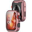 Bransoleta Milanese + Etui z osłoną na ekran do Huawei Watch Fit 4 Pro, Różowa