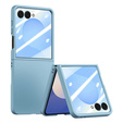 Etui ze szkłem hartowanym na ekran zewnętrzny do Samsung Galaxy Z Flip7 – niebieskie