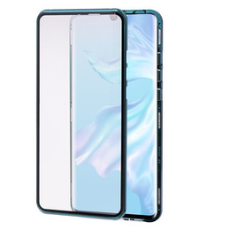 Etui do Huawei P30 Pro, ERBORD Glass Armor Leather, niebieskie