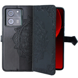Etui z klapką do Xiaomi 13T / 13T Pro, Mandala, czarne