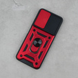 Etui pancerne do Xiaomi Redmi 12, CamShield Slide, czerwone