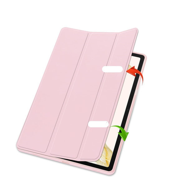 Etui do Samsung Galaxy Tab S10+ Plus, Smartcase z miejscem na rysik, różowe