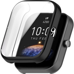 2w1 Etui z Osłoną na Ekran do Amazfit BIP 3 / BIP 3 Pro, Czarne