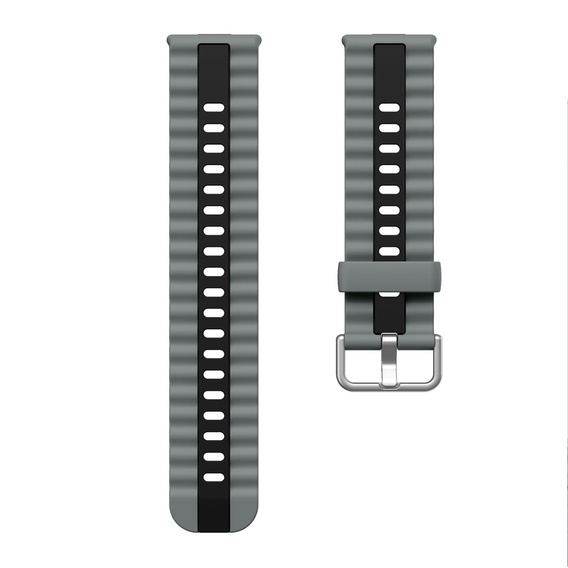 Pasek Silikonowy do Huawei Watch Fit 4 / 4 Pro / 3, Szary / Czarny
