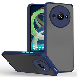 Etui silikonowe do Xiaomi Redmi A3, z ochroną aparatu, przezroczyste / niebieskie
