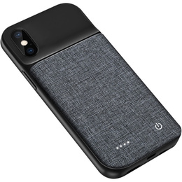 Etui z Baterią 6800mAh do iPhone X / XS, Oxford Cloth, Czarne