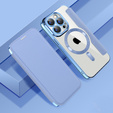 Etui z klapką do iPhone 15 Pro, RFID Wallet MagSafe z ochroną aparatu, niebieskie