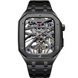 Bransoleta Stalowa z Etui do Apple Watch 7/8/9 45mm, Czarna