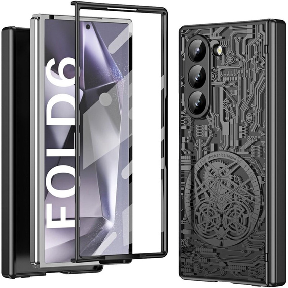 Etui do Samsung Galaxy Z Fold6 5G, Mechanical Legend, czarne