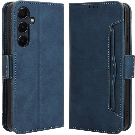 Etui z klapką do Samsung Galaxy A55 5G, Card Slot, niebieskie