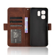Etui z klapką do Infinix Hot 50i 4G, Card Slot, brązowe