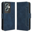 Etui z klapką do Oppo A79 5G, Card Slot, niebieskie