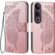 Etui z klapką do Vivo V50 Lite 4G / 5G, Butterfly, różowe rose gold