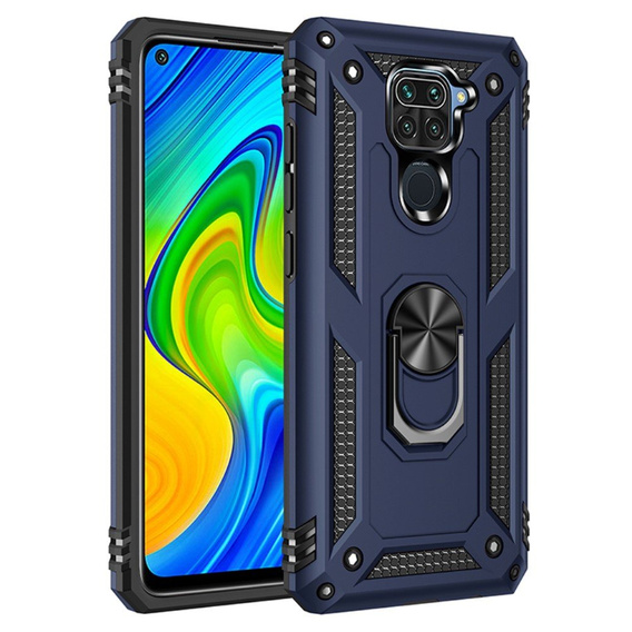 Etui pancerne do Xiaomi Redmi Note 9, Nox Case Ring, niebieskie