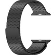 Stalowa Bransoleta do Apple Watch 1/2/3/4/5/6/7/8/9/10/11/SE Ultra 1/2/3 42/44/45/46/49mm, Czarna