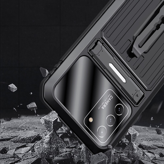 Etui Kickstand Full Cover do Samsung Galaxy S21, Black