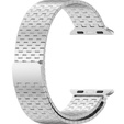 Stalowa Bransoleta do Apple Watch 1/2/3/4/5/6/7/8/9/10/11/SE Ultra 1/2/3 42/44/45/46/49mm, Srebrna