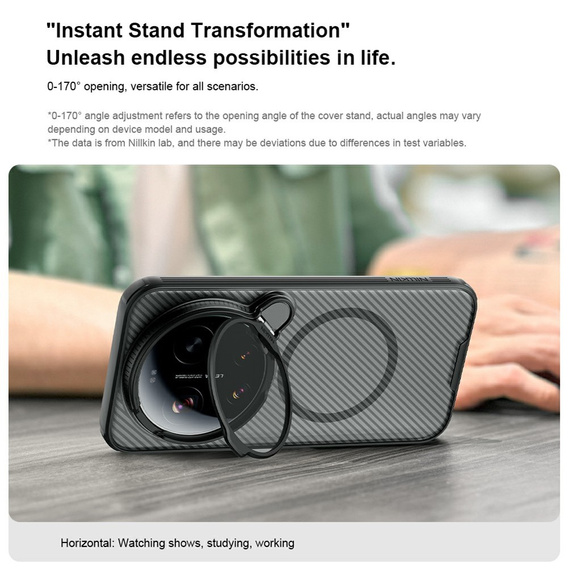 Etui Nillkin CamShield Prop Magnetic dla Xiaomi 17 Ultra, czarne
