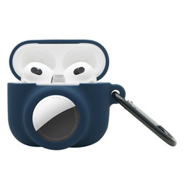 Etui Silicone na Słuchawki Apple AirPods 3, z miejscem na AirTag 2 / 1, Blue