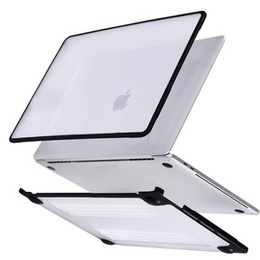 Etui do MacBook Air 13 A2337, Hard Case, Czarno przezroczyste