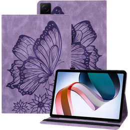 Etui do Samsung Galaxy Tab S10 Lite / S10 FE / S9 FE, Wallet Pen Slot, butterflies, Fioletowe