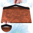 Etui do Xiaomi Redmi Pad SE 11", Flowers, brązowe