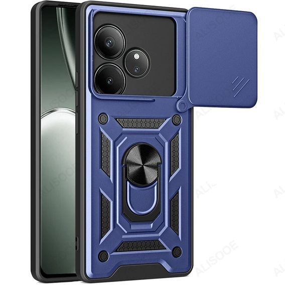 Etui pancerne do Realme GT 6 / 6T, CamShield Slide, niebieskie
