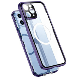 Etui Magnetic Dual Glass MagSafe do iPhone 14 Pro, fioletowe