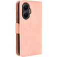 Etui z klapką do Xiaomi Poco F7, Card Slot, różowe