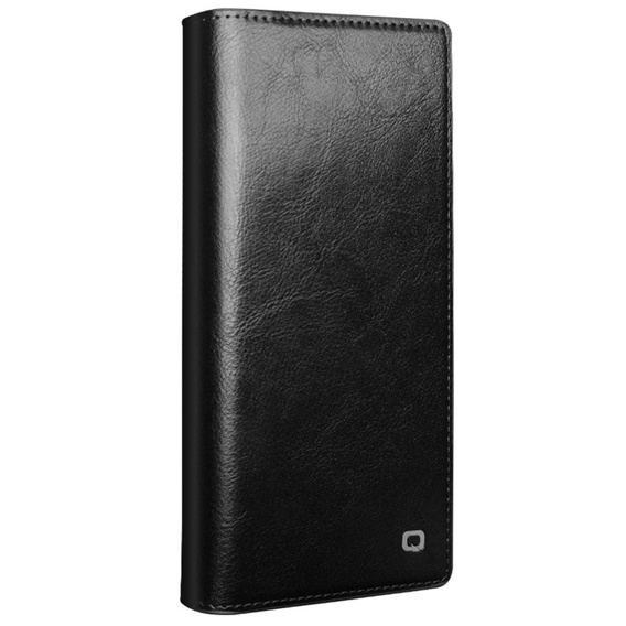 Etui z klapką do Samsung Galaxy S24 Ultra, QIALINO Leather Wallet, czarne