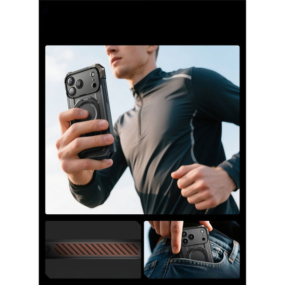 Etui Supcase do iPhone 17 Pro Max, Unicorn Beetle Grip Mag, Black