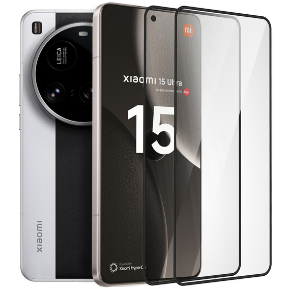 2x Szkło Hartowane do Xiaomi 15 Ultra, ERBORD 3D pełne, szybka na cały ekran