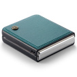 Etui do Samsung Galaxy Z Flip7 FE / Z Flip6, CASEME Litchi Leather, zielone