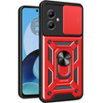 Etui pancerne do Motorola Moto G14, CamShield Slide, czerwone